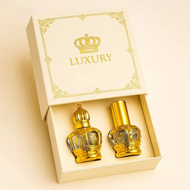 Vintage Gold 12ml Attar Bottle Empty Perfume Oil Bottle
