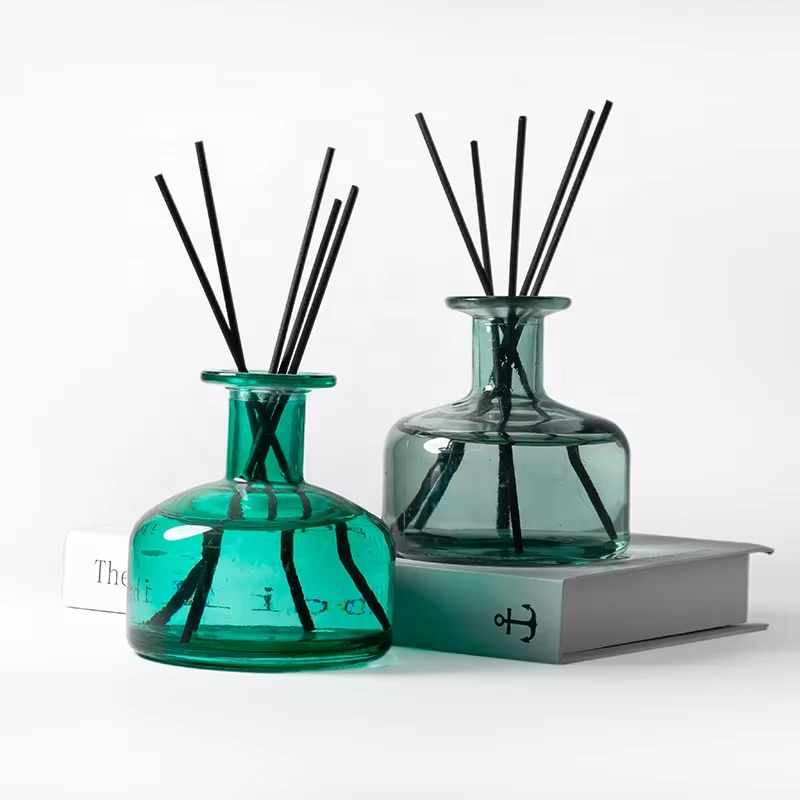 Wholesale Green 270ml Glass Aromatherapy Diffuser Bottle