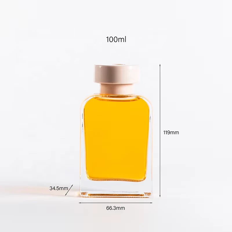High-quality transparent empty glass diffuser bottle 100ml