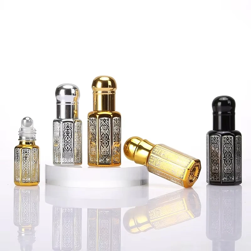 12ml Electroplated Glass Attar Essential Oil Bottle