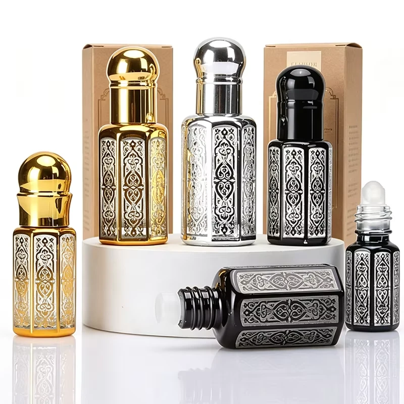 3ml Glass Attar Perfume Octagonal Bottle