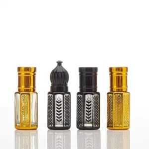 12ml Electroplated Glass Attar Essential Oil Bottle