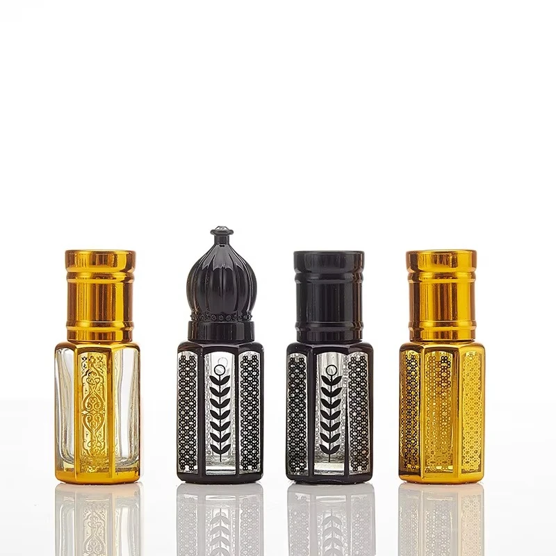 12ml Electroplated Glass Attar Essential Oil Bottle
