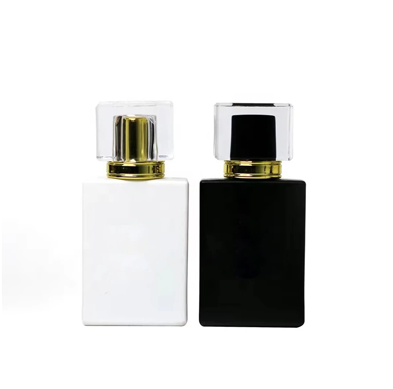 50ml Flat Black Matte Perfume Glass Bottle