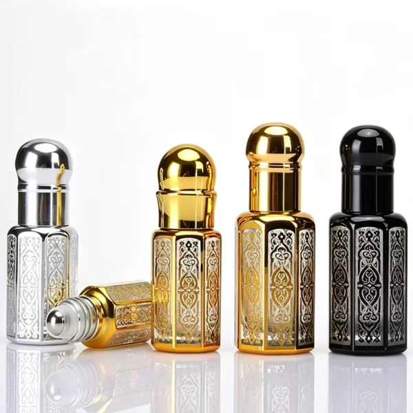 3ml Glass Attar Perfume Octagonal Bottle
