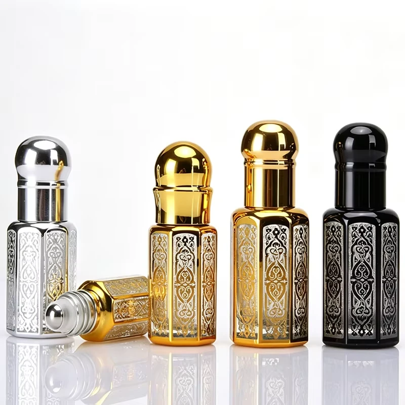3ml Glass Attar Perfume Octagonal Bottle