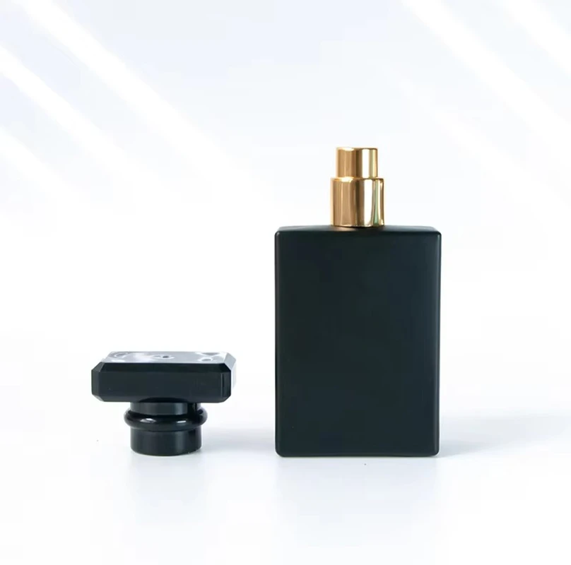 100ml Flat Black Matte Perfume Glass Bottle
