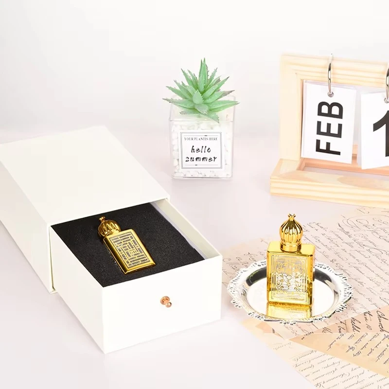 Rectangular Mini Dubai-Style Attar Perfume Roll-On Bottle