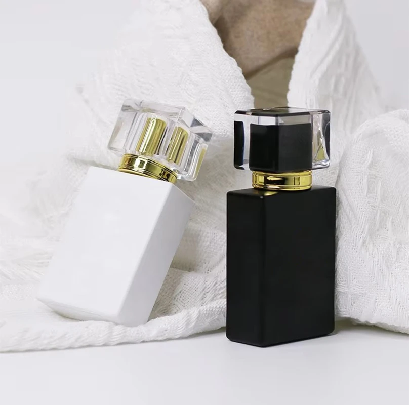 50ml Flat Black Matte Perfume Glass Bottle