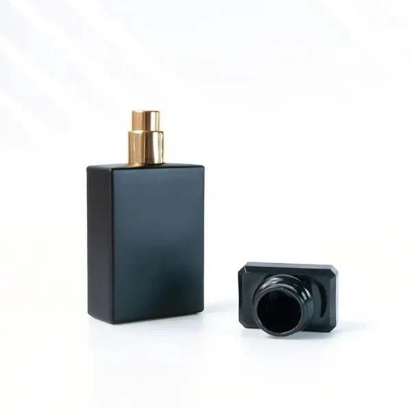 100ml Flat Black Matte Perfume Glass Bottle