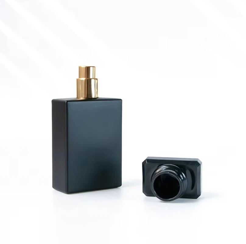 100ml Flat Black Matte Perfume Glass Bottle