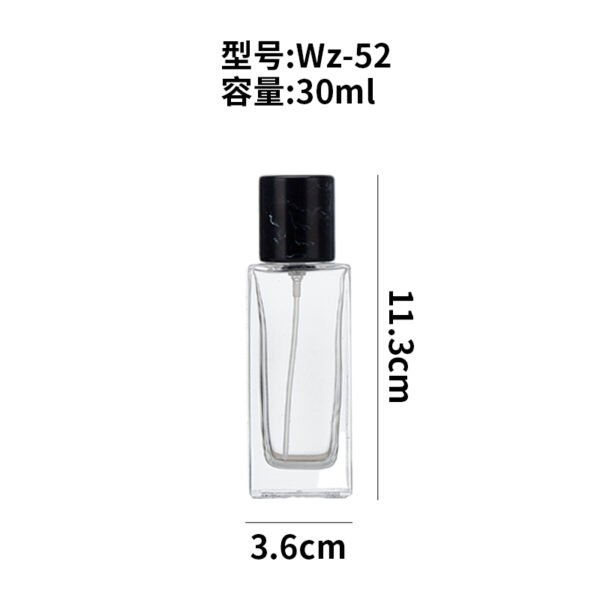 30ml, 50ml and 100ml rectangular glass perfume bottles - Image 4