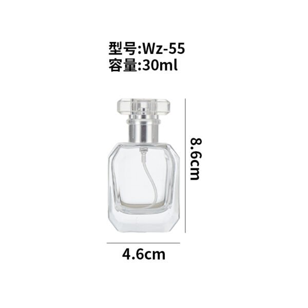30ml, 50ml and 100ml rectangular glass perfume bottles - Image 4