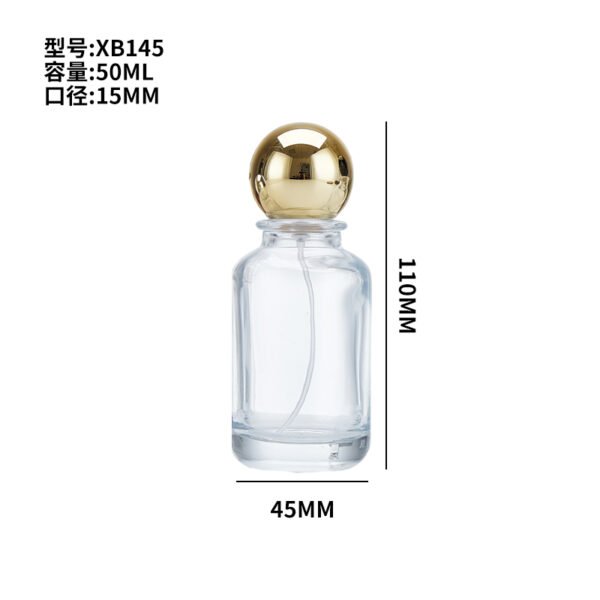 30ml and 50ml cylindrical perfume bottles with spherical caps - Image 6