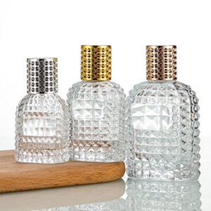 30ml, 50ml and 100ml glass perfume bottles