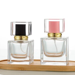 30ml, 50ml, 100ml square glass perfume bottles