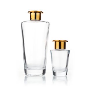 Customised 90ml and 520ml irregularly shaped fragrance bottles