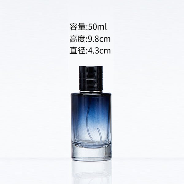 30ml, 50ml and 100ml gradient-coloured cylindrical glass perfume bottles - Image 5