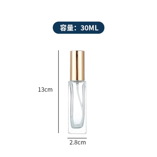 30ml, 50ml and 100ml rectangular glass perfume bottles - Image 3