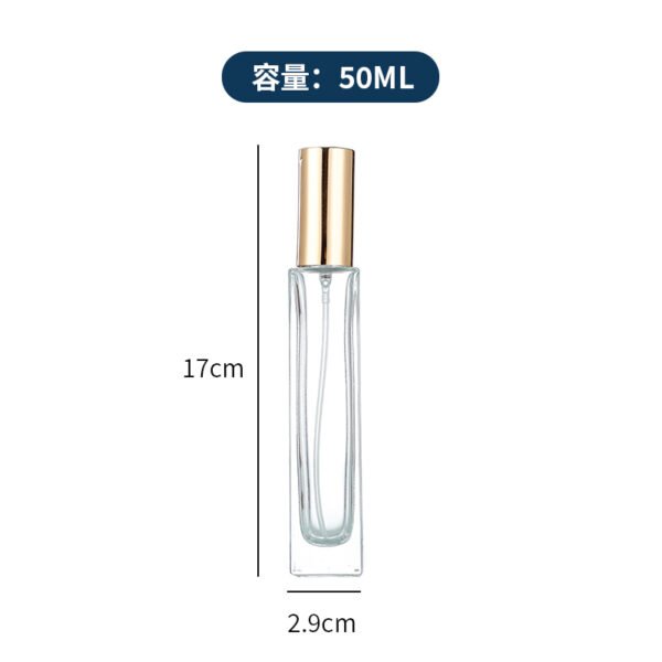 30ml, 50ml and 100ml rectangular glass perfume bottles - Image 4
