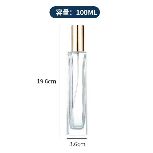 30ml, 50ml and 100ml rectangular glass perfume bottles - Image 5