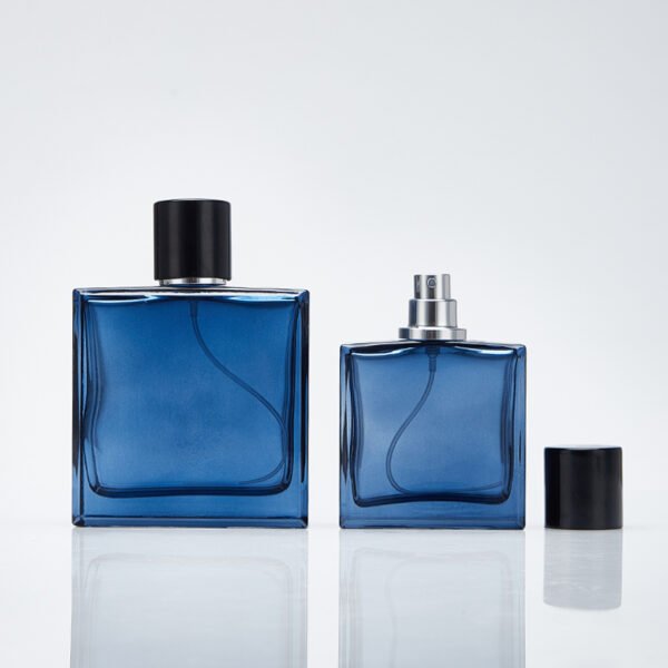 50ml and 100ml gradient-coloured square glass bottles - Image 4