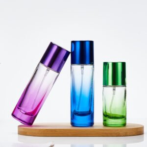 20ml and 30ml coloured cylindrical glass perfume bottles
