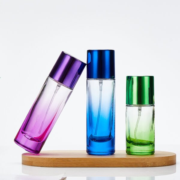 20ml and 30ml coloured cylindrical glass perfume bottles