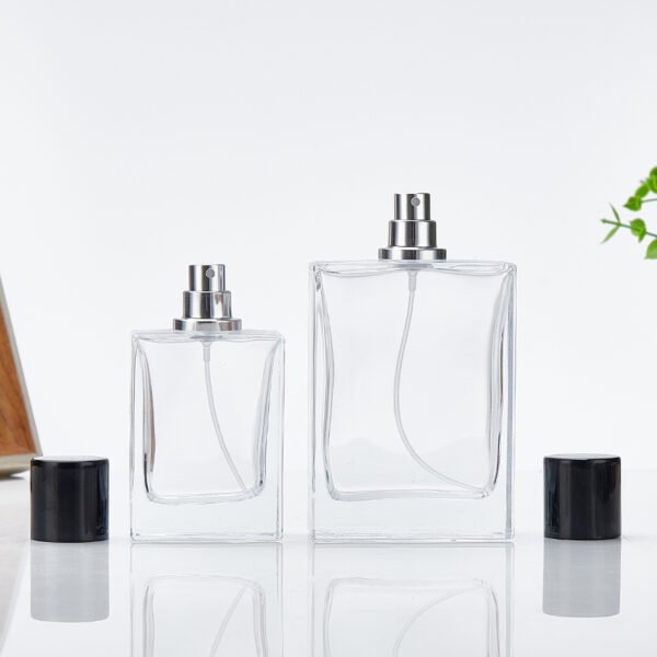 Wholesale stock: 50ml and 100ml square clear glass bottles - Image 2