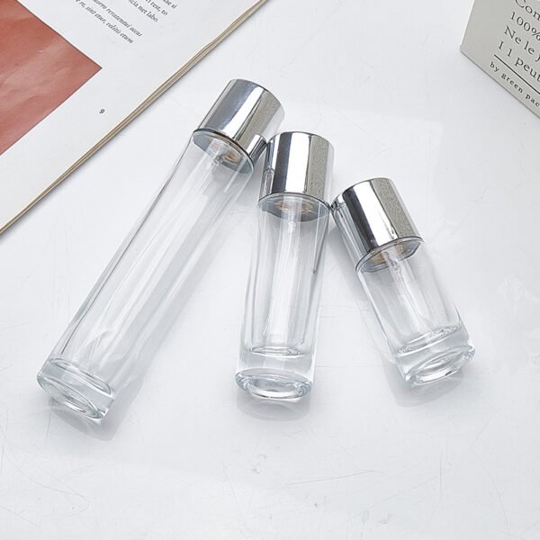 Wholesale supply of 20ml, 30ml and 60ml round, transparent glass bottles with screw caps - Image 2