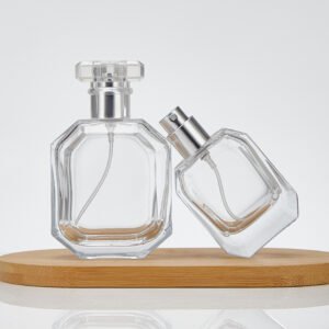 30ml, 50ml and 100ml rectangular glass perfume bottles