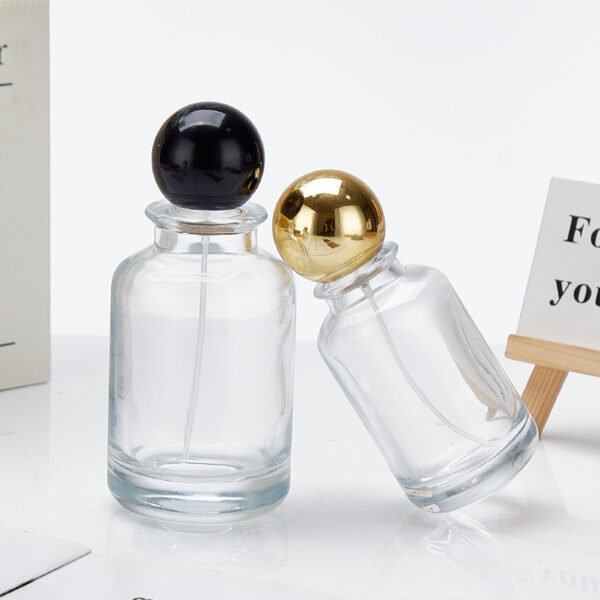 30ml and 50ml cylindrical perfume bottles with spherical caps - Image 2