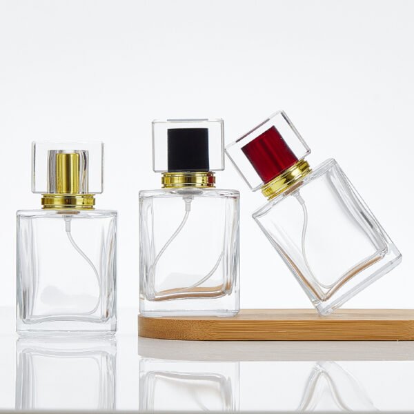 Wholesale 30ml square clear glass bottles