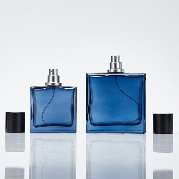 50ml and 100ml gradient-coloured square glass bottles - Image 5