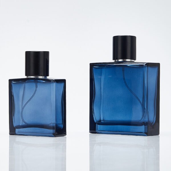 50ml and 100ml gradient-coloured square glass bottles
