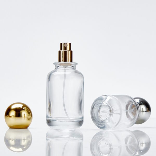 30ml and 50ml cylindrical perfume bottles with spherical caps - Image 3