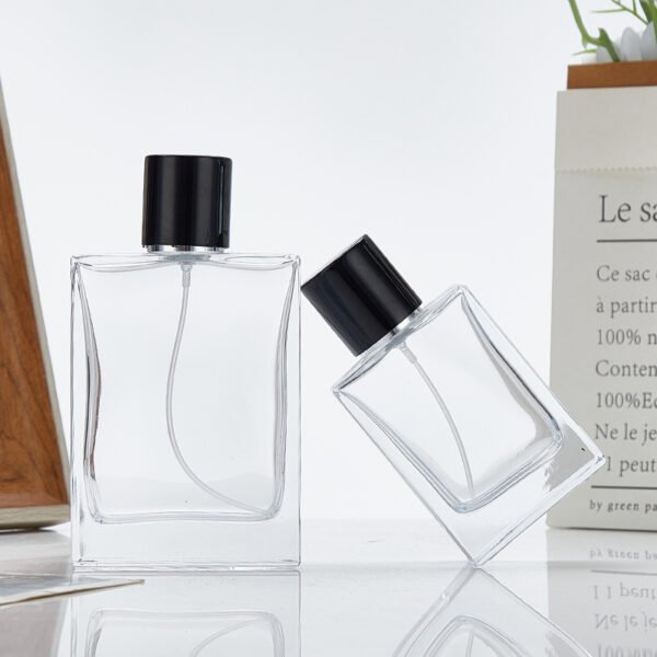 Wholesale stock: 50ml and 100ml square clear glass bottles