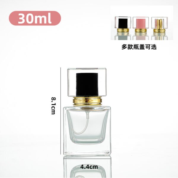 30ml, 50ml, 100ml square glass perfume bottles - Image 3