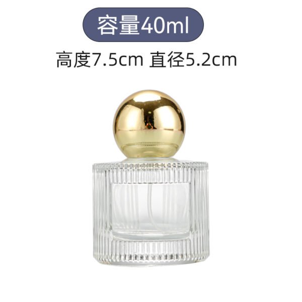 Wholesale 40ml striped cylindrical glass perfume bottles - Image 3